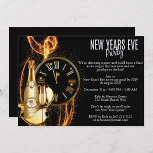 Elegant New Years Eve Party Invitation
