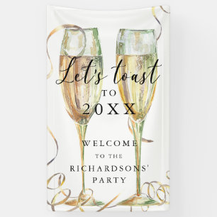 Elegant New Year's Eve Party Welcome Banner