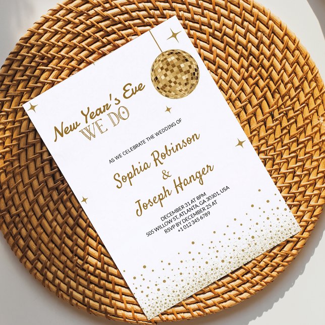  Elegant New Year's Eve wedding invitation  (Creator Uploaded)