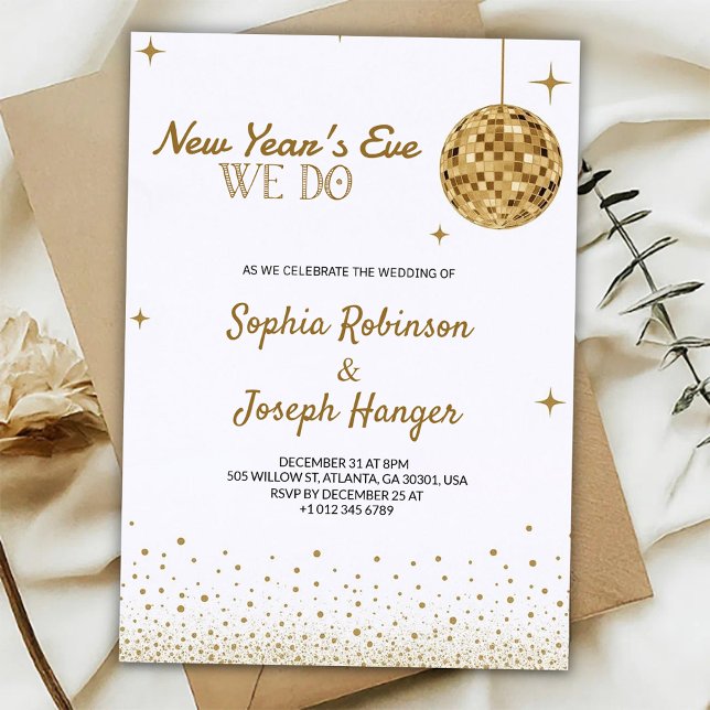  Elegant New Year's Eve wedding invitation  (Creator Uploaded)