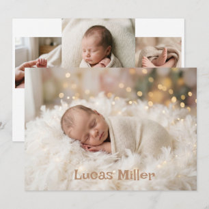 Elegant Newborn Birth Announcement