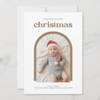 Elegant Newborn Photo Baby's First Christmas