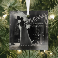 Elegant Newlywed Photo Merry and Married