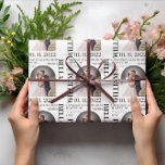 Elegant Newlyweds Mr & Mrs Wedding Wrapping Paper<br><div class="desc">This wrapping paper is designed with the Couple's photo and Text. Looks very stylish! You can easily personalise this gift wrapping by changing the Name, date, and photo. Create one for your friends and family's wedding Gift today! For further customisation, please click the "customise further" link and use our design...</div>