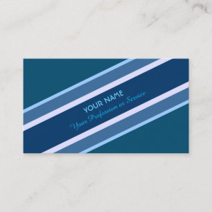 Elegant noble blue striped business card