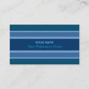 Elegant noble blue striped business card
