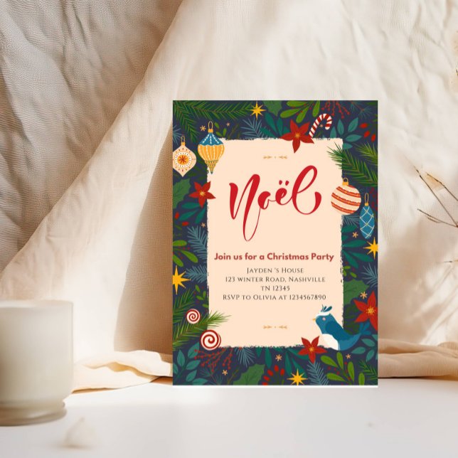 Elegant Noel Christmas Party Invitation (Creator Uploaded)