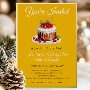 Elegant Noël Foil Christmas Invitation