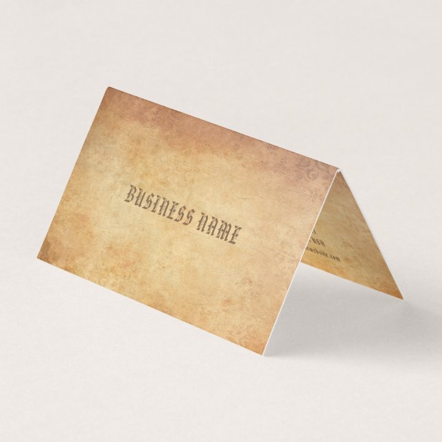 Elegant Nostalgic Old Paper Look Professional Cool Business Card (Front)