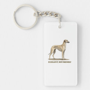 Elegant, Not Friendly Sloughi Key Ring