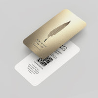 Elegant Notary Monogram Gold Quill