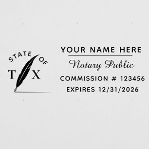 Elegant Notary Public Custom Self-inking Stamp