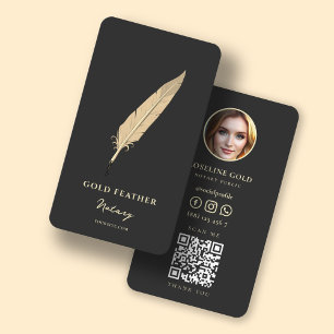 Elegant Notary Public Loan Signing Agent Business Card