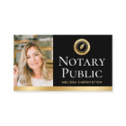 Elegant Notary Public Photo Gold Black