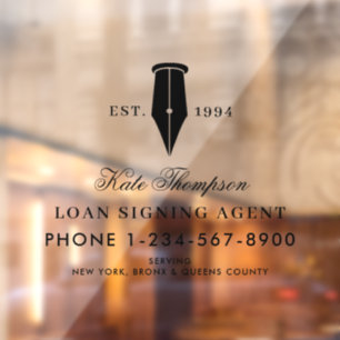 Elegant Notary Public Signing Agent Black Logo