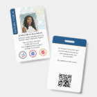 Elegant Notary Signing Agent ID Badge Logo Navy