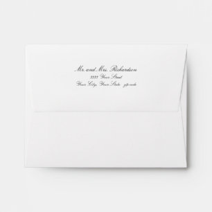 Elegant Note Card Return Address Envelope