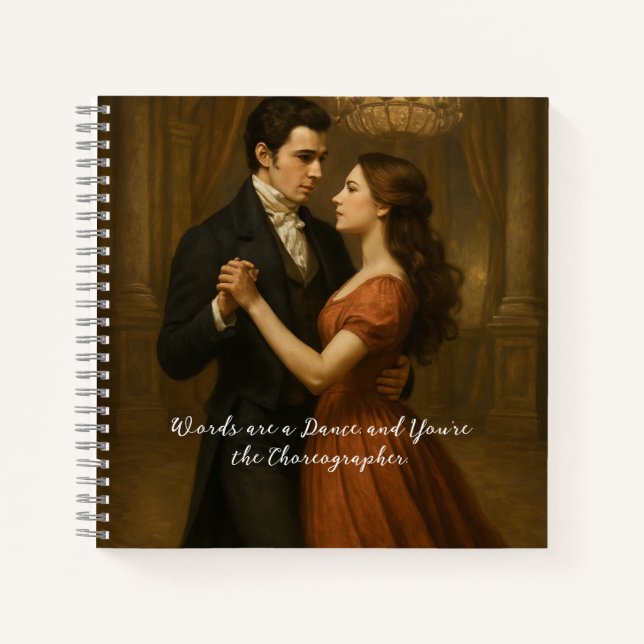 Elegant Notebook with Dancing Couple (Front)