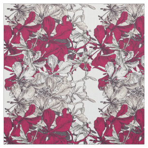 Elegant Nouveau Art vintage floral painting Fabric