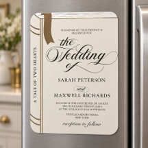 Elegant Novel Book Fairytale Wedding Invitation