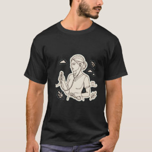 Elegant Nurse & Floral Sketch Tee