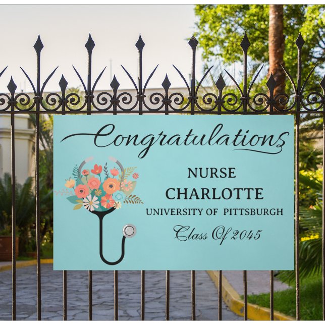 Elegant Nurse Graduation Party Banner (Creator Uploaded)