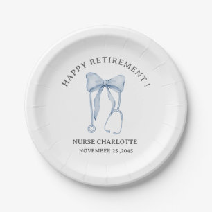 Elegant Nurse or Doctor Retirement Party Paper Plate