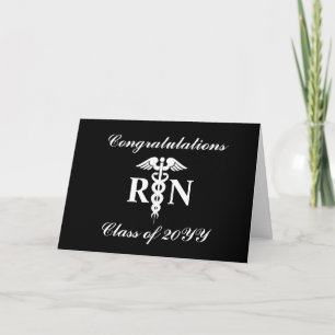 Elegant Nurse RN Graduation Congratulations Card