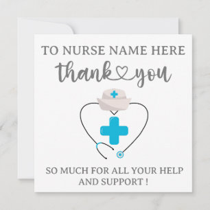 Elegant Nurse Thank You Card