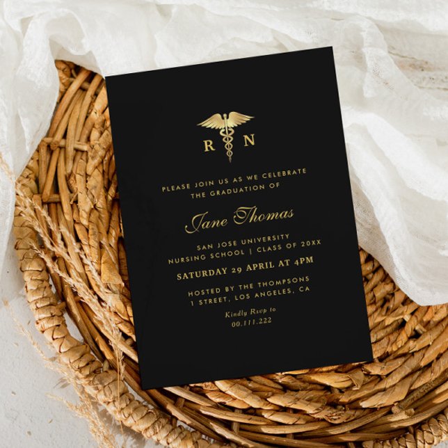 Elegant nursing school graduation invitation (Creator Uploaded)