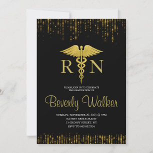 Elegant Nursing School Graduation Invitation