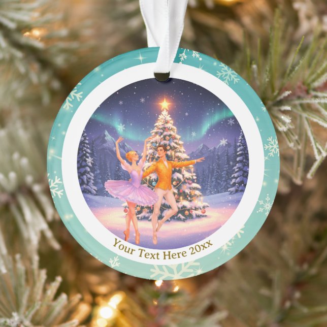 Elegant Nutcracker Ballet Christmas Ballerina Gift Ornament (Tree)