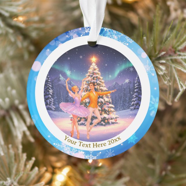 Elegant Nutcracker Ballet Christmas Ballerina Gift Ornament (Tree)