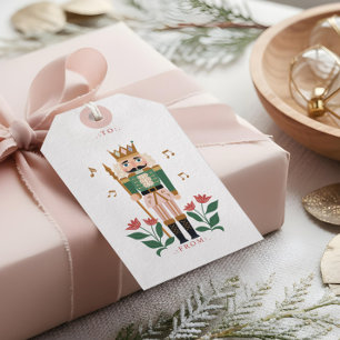 Elegant Nutcracker Ballet Toy Soldier To & From Gift Tags