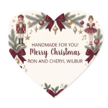 Elegant Nutcracker Christmas Holiday Party Heart