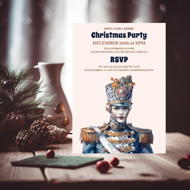 Elegant Nutcracker Christmas Party Invitation (Creator Uploaded)