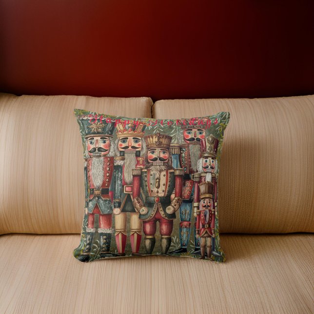 Elegant Nutcracker Clan Happy Holidays Cushion (Creator Uploaded)