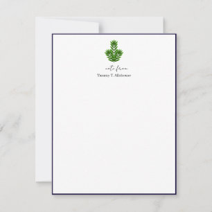 Elegant Oak Stationery Note Card