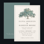 Elegant Oak Tree Green QR Code Southern Wedding Invitation<br><div class="desc">An elegant wedding invitation design with an oak tree with Spanish moss, the perfect fit for a Savannah wedding, low country wedding or southern wedding. Fully customisable text template - use the design tool to make all the changes you want to text size, style, colours and placement. Custom QR code...</div>
