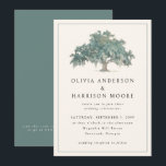 Elegant Oak Tree Green QR Code Southern Wedding Invitation<br><div class="desc">An elegant wedding invitation design with an oak tree with Spanish moss, the perfect fit for a Savannah wedding, low country wedding or southern wedding. Fully customisable text template - use the design tool to make all the changes you want to text size, style, colours and placement. Custom QR code...</div>