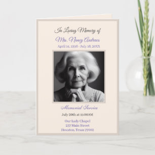 Elegant Obituary Bereavement Service Programs
