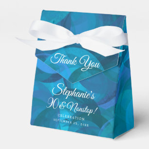 Elegant Ocean Blue 90 and Nonstop Birthday Party Favour Box