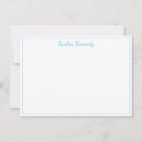 Elegant Ocean Blue Dancing Script Border