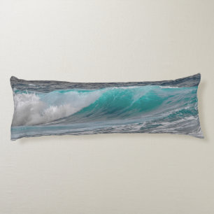 Elegant Ocean Waves Blue Water Serene Bedding Body Cushion