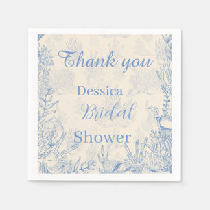 Elegant oceane blue toile Favour Bags Napkin