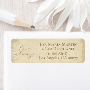 Elegant Off-White Grunge Edge Return Address Return Address Label