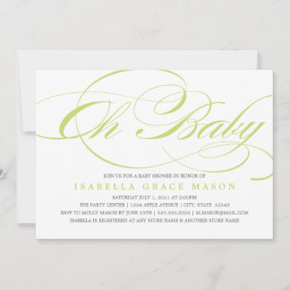 Elegant Oh Baby | Baby Shower Invitation