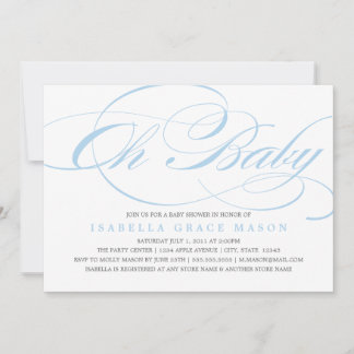 Elegant Oh Baby | Baby Shower Invitation