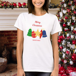 Elegant Old-fashioned Christmas ornaments family T-Shirt