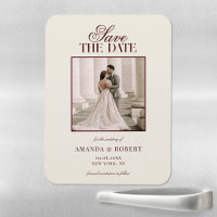 Elegant Old Money Photo Wedding Save the Date